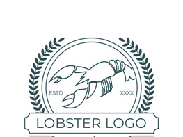 Vintage lobster logo preview picture
