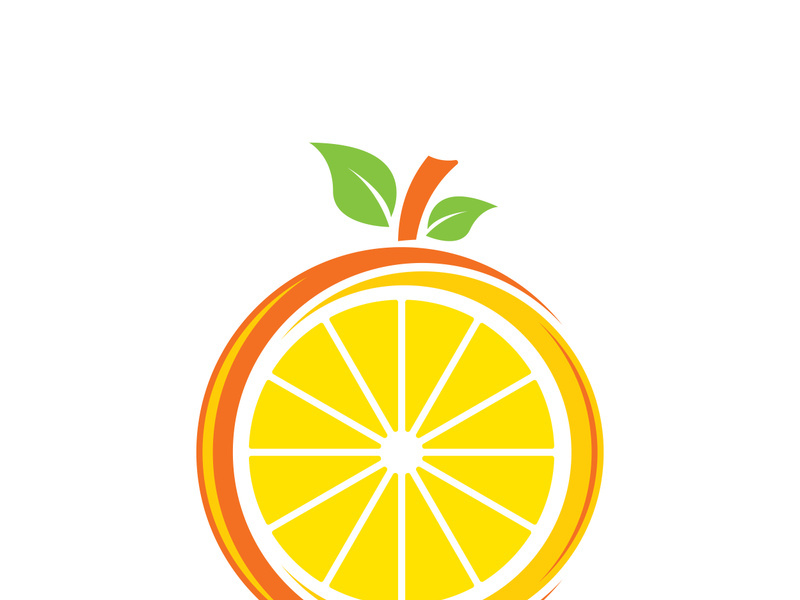 Orange logo design vector icon illustration