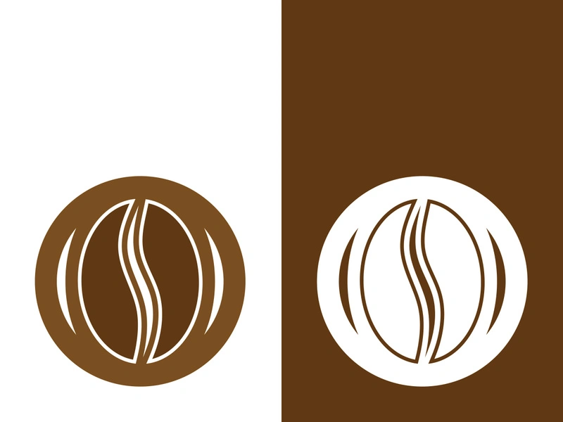 Coffee bean icon vector illustration template