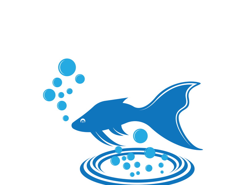 Fish logo icon template creative vector symbol