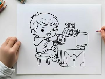 Boy reading book at desk vector illustration flat design preview picture