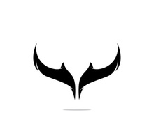 Bull head horns logo design.