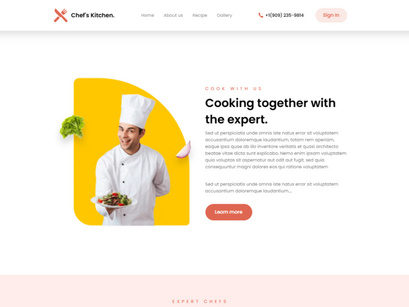 Chef's Kitchen Free NextJs Landing Page Template