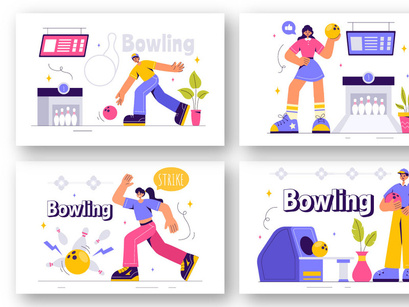 13 Bowling Game Illustration