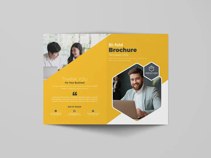 Bi-fold Brochure Design Template | Freebie