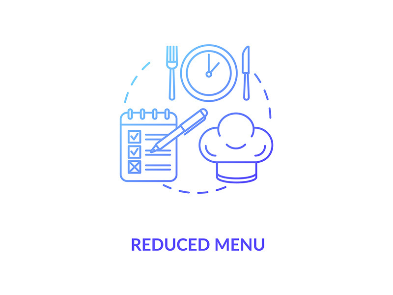 Reduced menu concept icon