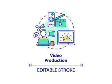 Video production concept icon preview picture