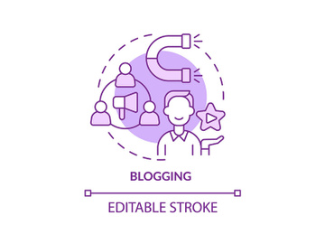 Blogging purple concept icon preview picture