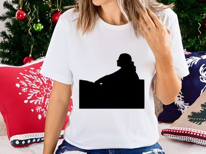 Silhouette woman reading book at sunset beach relaxation