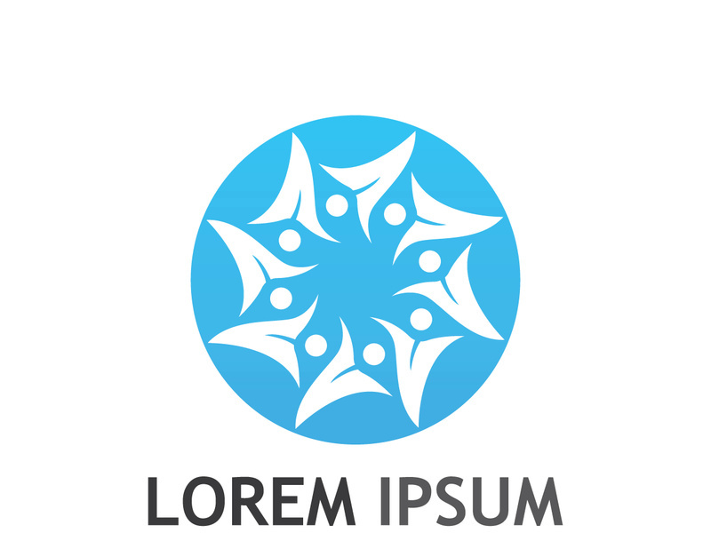 People social community logo design with creative idea