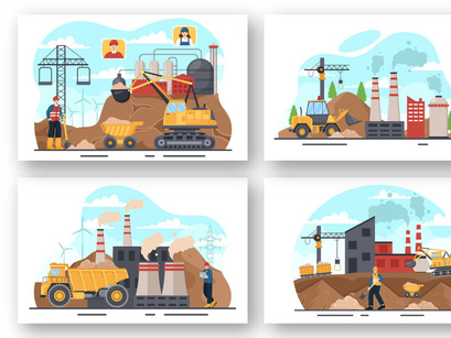 12 Mining Company Illustration