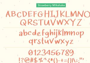 Strawberry Milkshake Font Demo