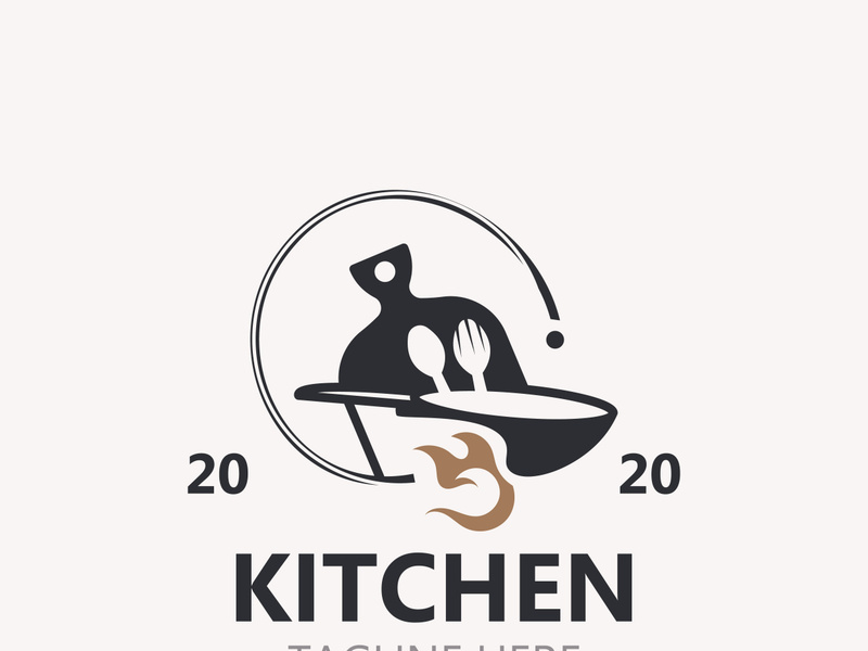 Cooking logo design. Icon or symbol inspration simple line for restaurant business