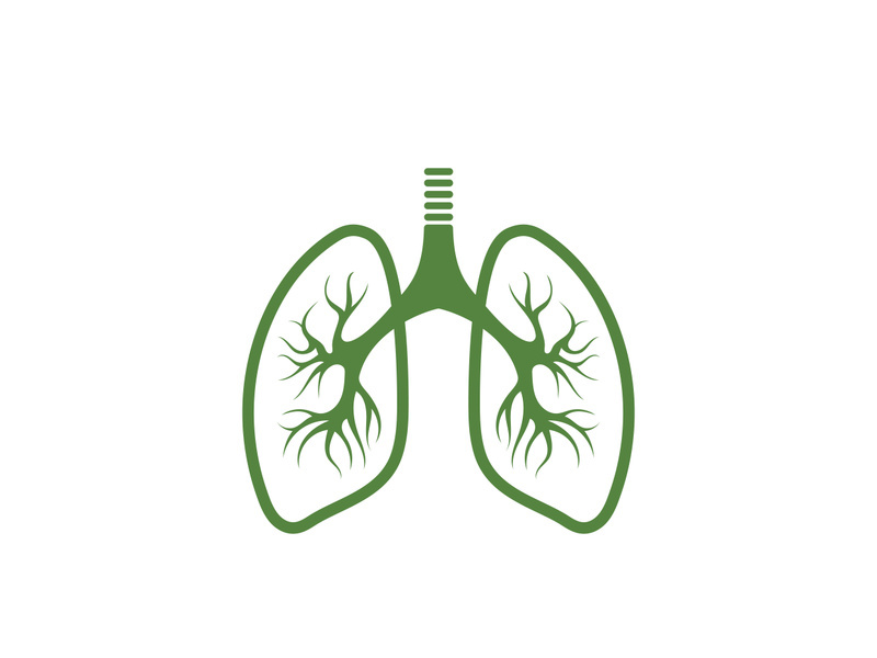 Lung icon logo for medical design