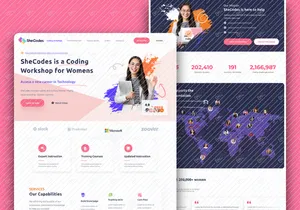 SheCodes Landing Page Design