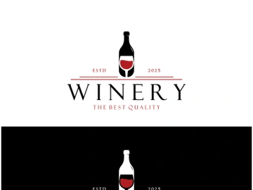 Wine logo with wine glasses and bottles.for night clubs,bars,cafe and wine shops. preview picture