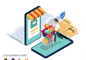 Online Shopping Illustration v1