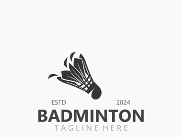 Badminton Shuttlecock logo icon design for Sport Badminton Championship club competition preview picture