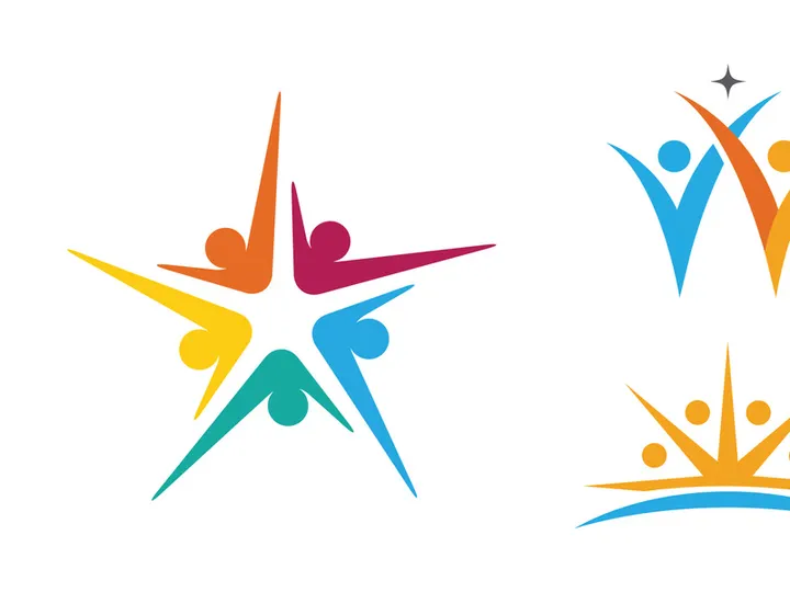 Adoption care community network and social logo design