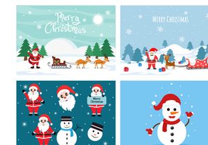 20 Christmas Background, Santa Claus Vector