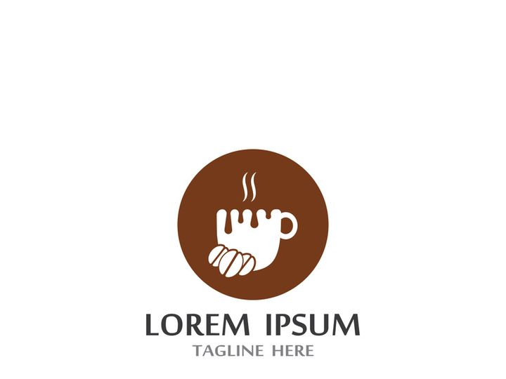 Coffee bean logo design.