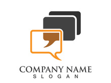 message bubble logo and symbol speech icon illustration