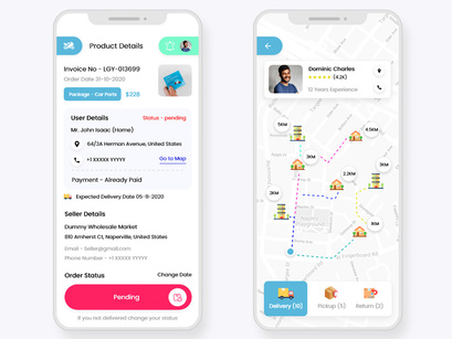 Driver Delivery Mobile App UI Kit