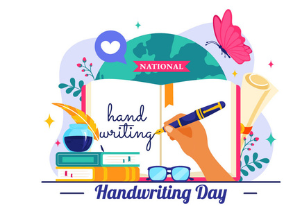 10 National Handwriting Day Illustration