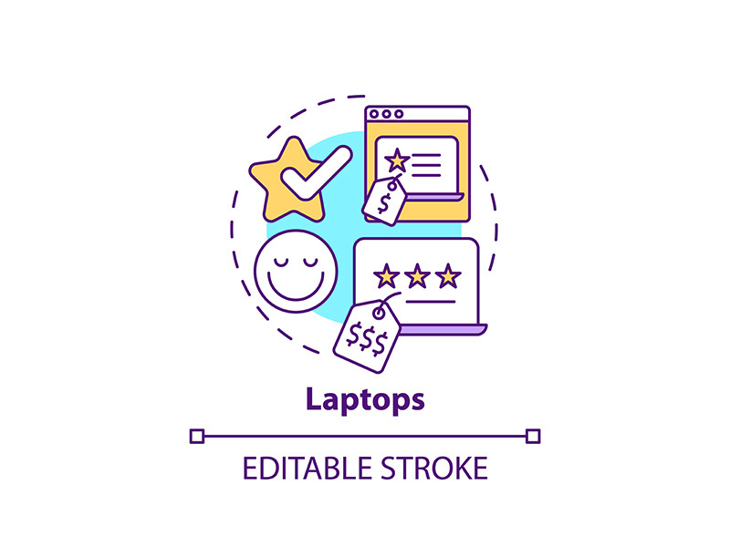 Laptops concept icon