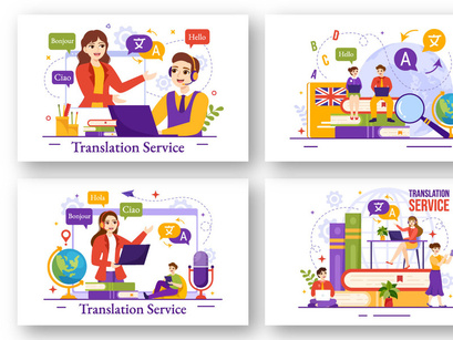 15 Translation Service Illustration
