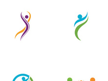 Fun and happy people logo sign illustration vector design