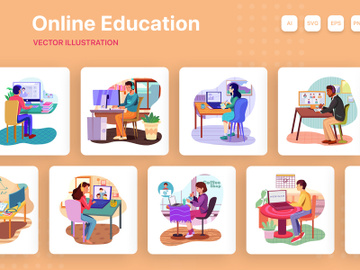 M152_Online Education Illustrations preview picture