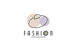 Women's Hat Logo Design Illustration Fashion beauty accessories, and product brand care