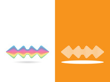 Sound waves vector illustration design template
