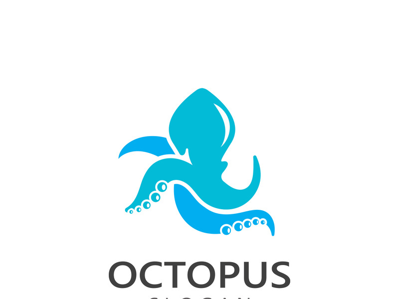 Octopus logo image design icon illustration animal vector