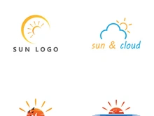 Sun logo design with a modern concept.