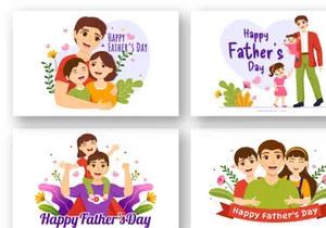 13 Happy Fathers Day Illustration