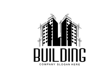 City Building Construction Logo Design Premium Quality Line Vector Illustration preview picture