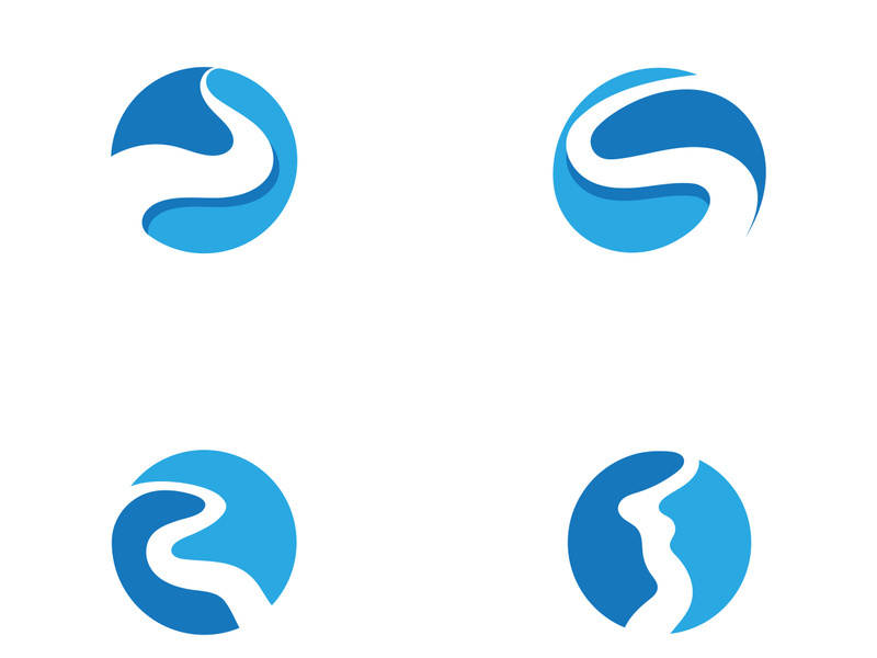 River Icon illustration design template