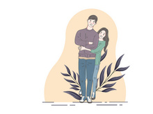 Portrait Couple, Hand drawn illustrations