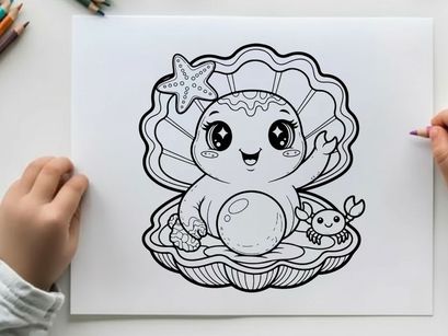 Cute ghost holding crystal ball with bunny vector illustration