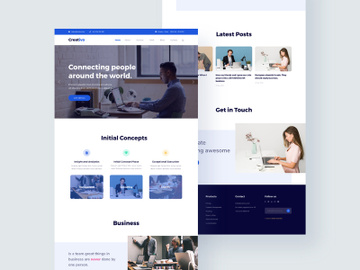 Creativo business landing page v2 preview picture