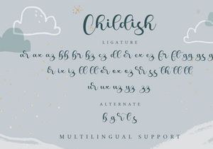 Childish - Playful Script Font