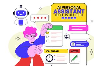 10 AI Personal Assistant App Illustration