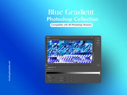 300 Blue Gradient Photoshop (FREE)