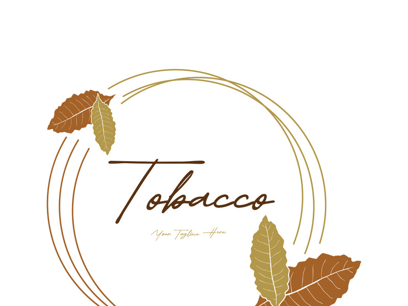 tobacco leaf logo,tobacco field and tobacco cigarette logo .With easy and simple editing.