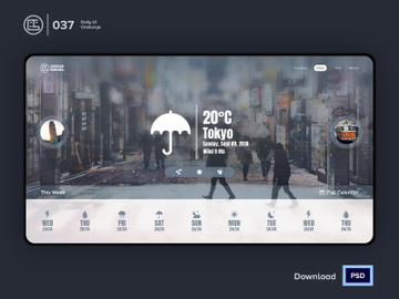 Weather board | Daily UI challenge - Day 037/100 preview picture