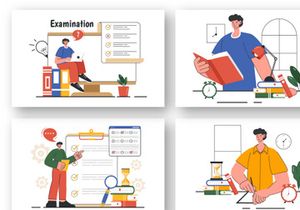 9 Examination Vector Illustration