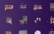 New year 2024 3D Illustration
