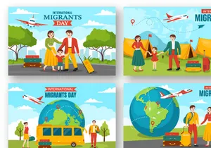 12 International Migrants Day Illustration